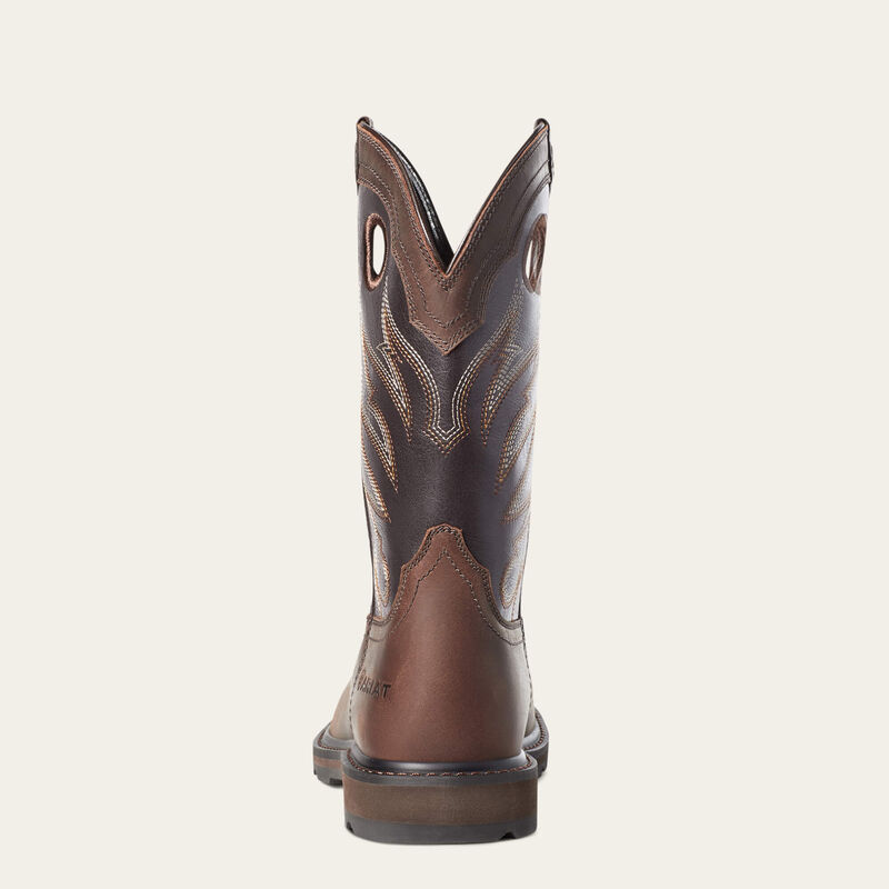 Groundwork Wide Square Toe Steel Toe Work Boot Heel