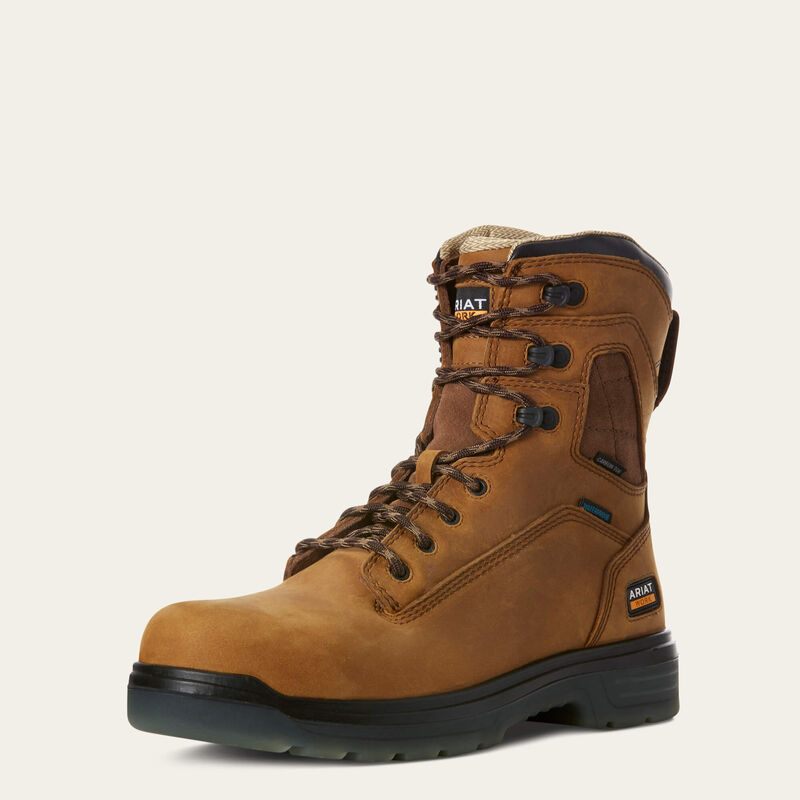 Turbo 8" Waterproof Carbon Toe Work Boot 3-4 Front