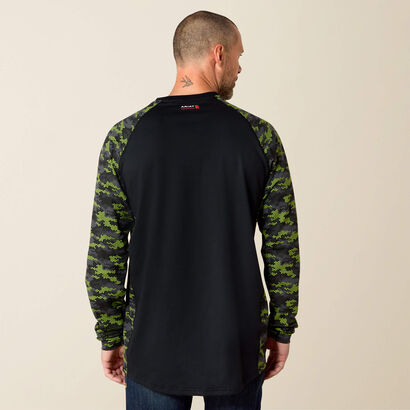 FR AC Stretch Camo Baseball T-Shirt Back