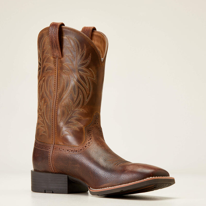 Sport Wide Square Toe Cowboy Boot Medial