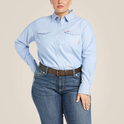 FR Solid DuraStretch Snap Work Shirt