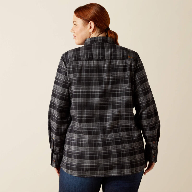Rebar Flannel DuraStretch Work Shirt Back Plus