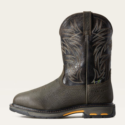WorkHog Wide Square Toe MetGuard Waterproof Composite Toe Work Boot Side