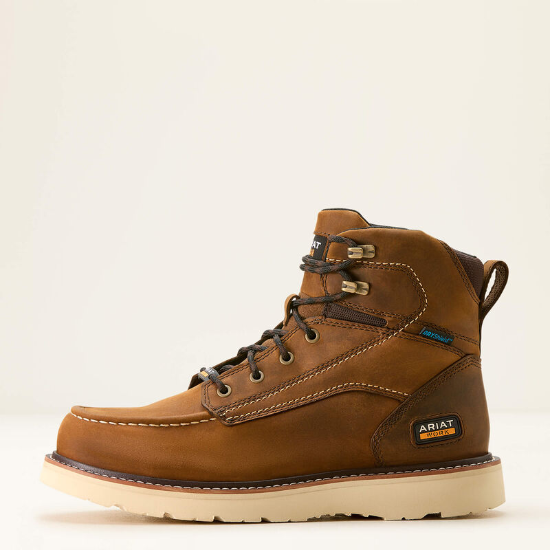 Rebar Wedge Moc Toe 6" Waterproof Work Boot Side