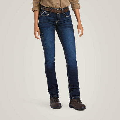 Rebar Perfect Rise Work Flex Riveter Slim Leg Jean