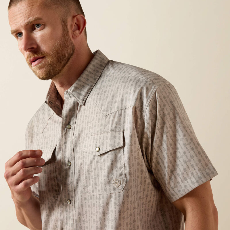Printed Western VentTEK Classic Fit Snap Shirt 02