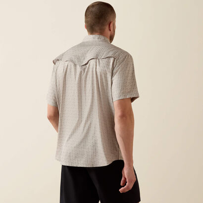Printed Western VentTEK Classic Fit Snap Shirt Back