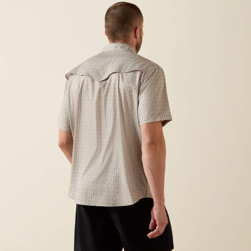Printed Western VentTEK Classic Fit Snap Shirt Back