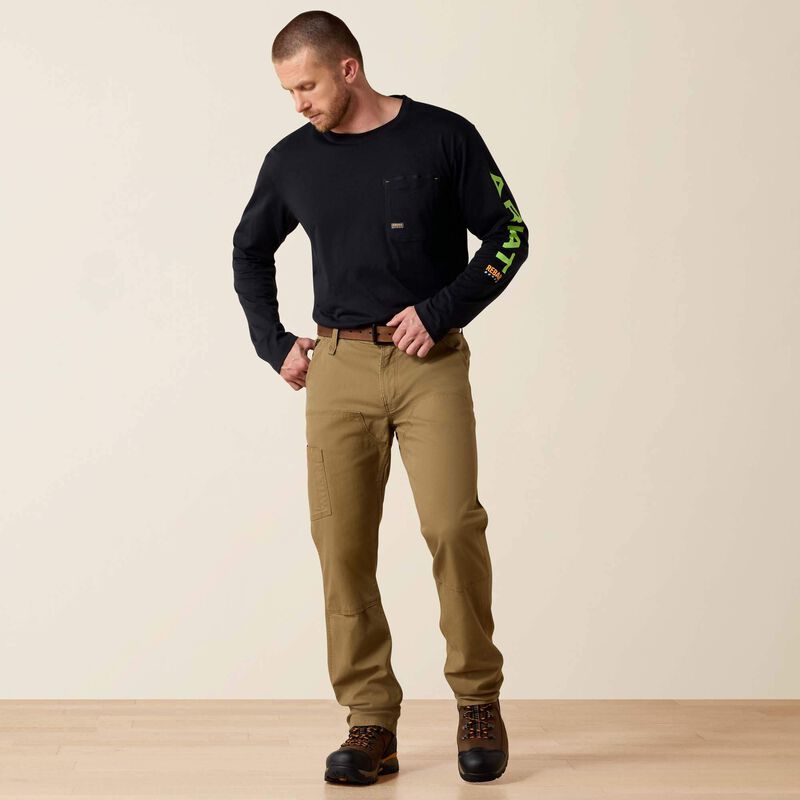 Rebar M4 Low Rise DuraStretch Made Tough Double Front Stackable Straight Leg Pant Full