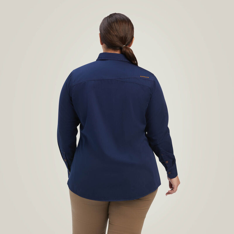Rebar Washed Twill Work Shirt Back Plus