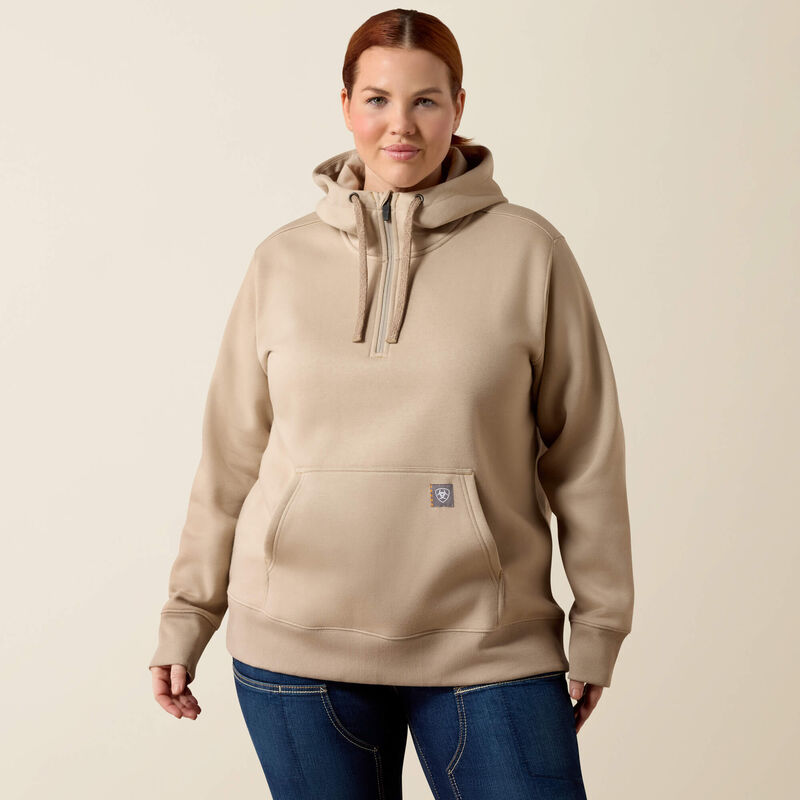 Rebar Skill Set 1/2 Zip Hoodie Front Plus