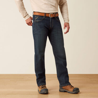 Rebar M4 Relaxed DuraStretch Basic Stackable Straight Leg Jean Front