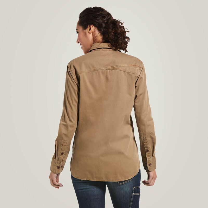 Rebar Washed Twill Work Shirt Back