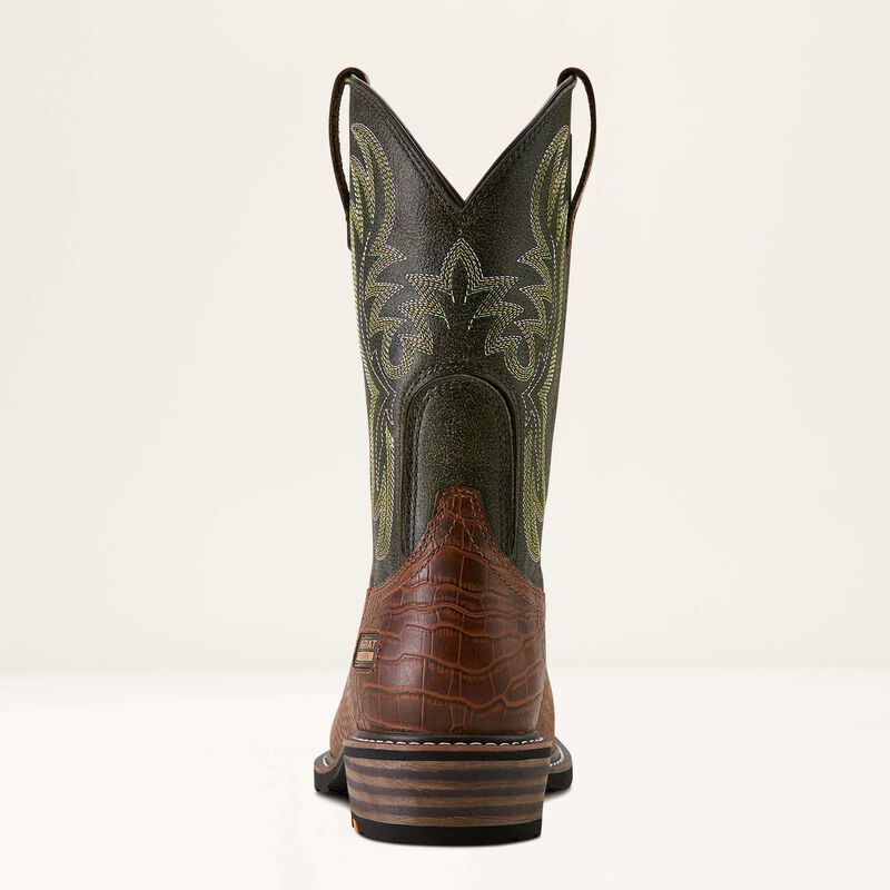 Ironside Square Toe Steel Toe Work Boot Heel