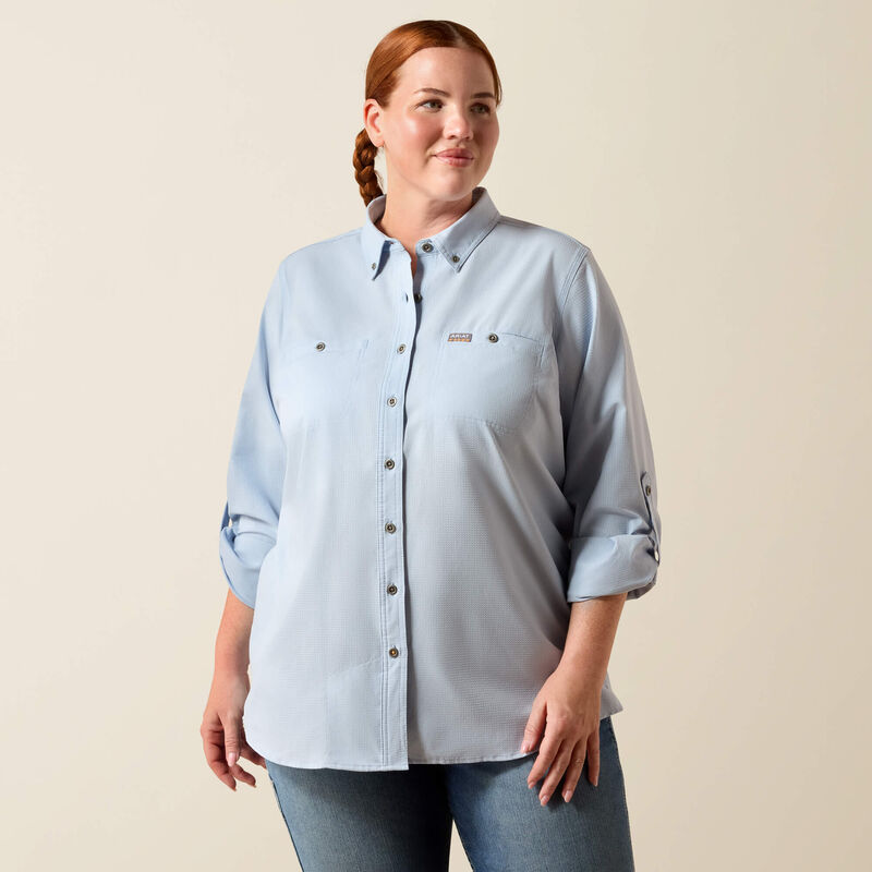 Rebar Made Tough 360 Airflow DuraStretch Work Shirt Front Plus