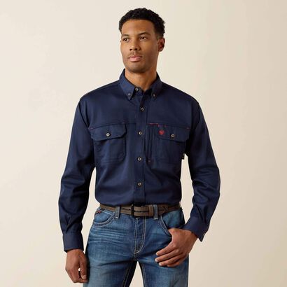 FR Solid Vent Work Shirt Front