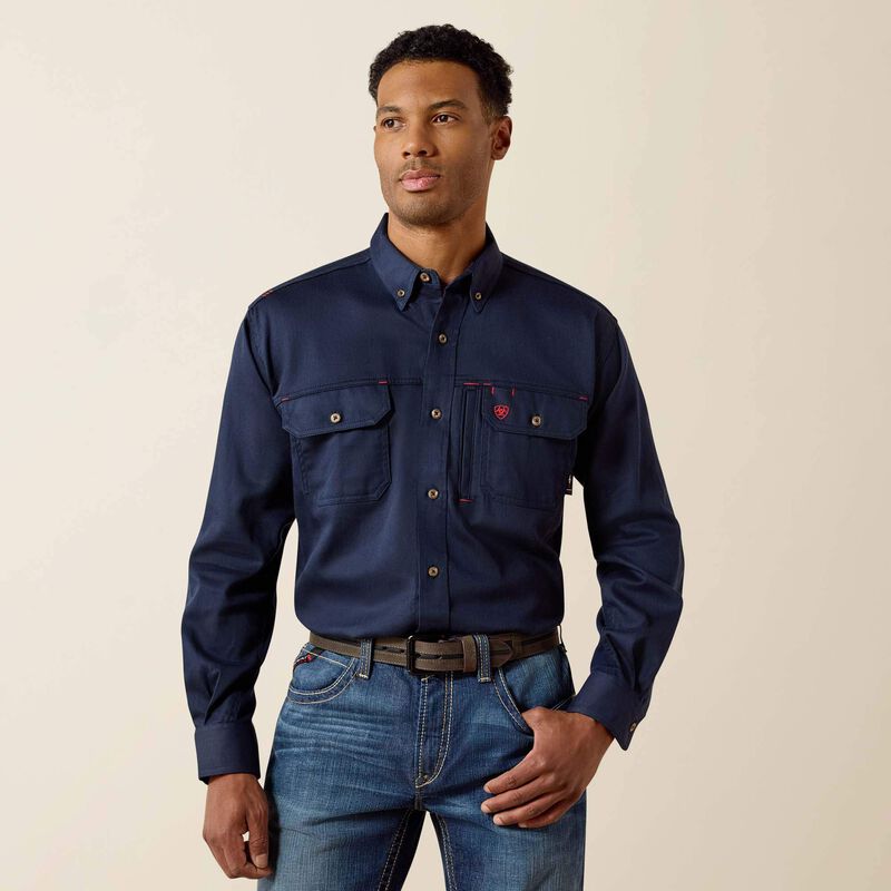 FR Solid Vent Work Shirt Front