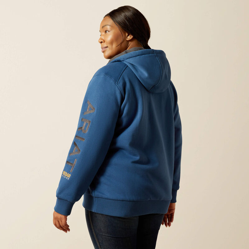 Rebar All-Weather Full Zip Hoodie Back Plus