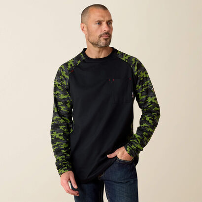 FR AC Stretch Camo Baseball T-Shirt Front