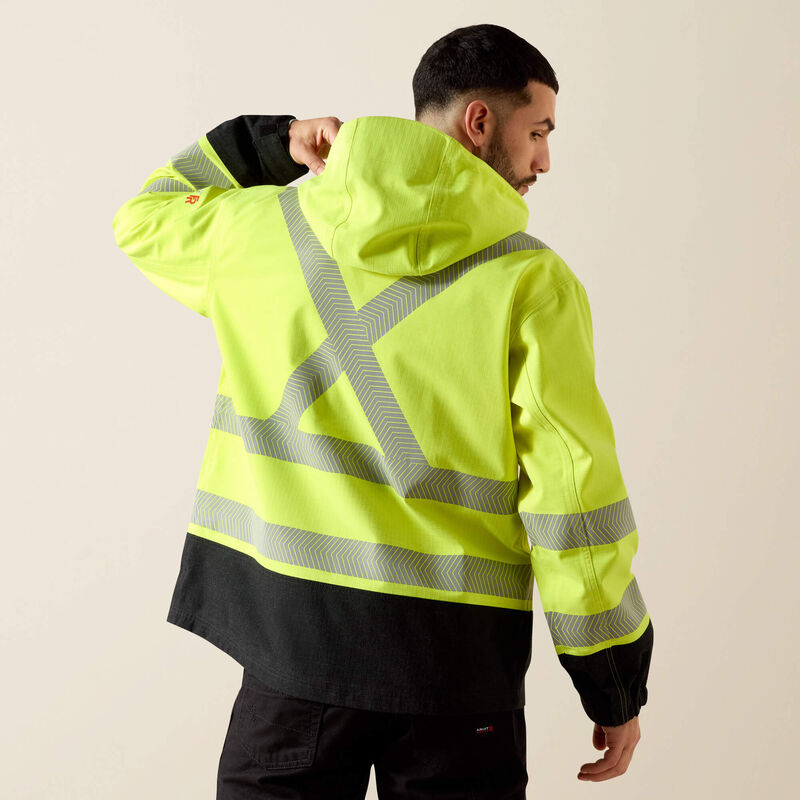 FR Hi-Vis Hooded Waterproof Jacket Image 2 of 4