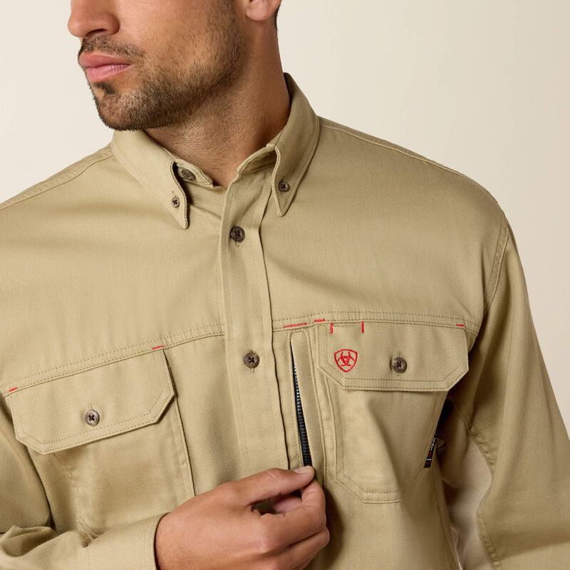 FR Solid Vent Work Shirt 01