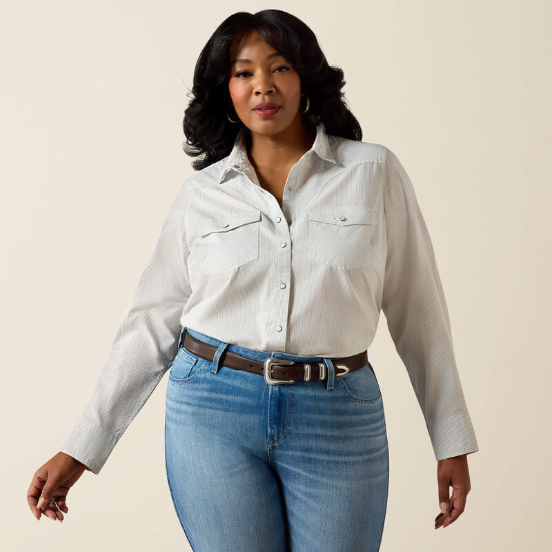 Stella Western Snap Shirt Front Plus