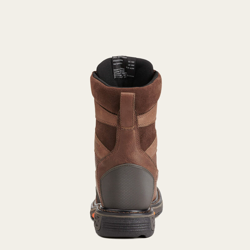 OverDrive 8" Wide Square Toe Waterproof Composite Toe Work Boot Heel