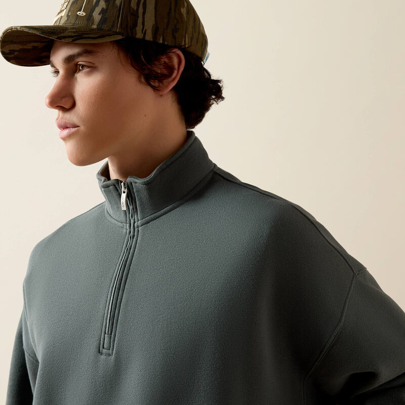 ToughStock Washed Heavyweight Fleece 1/4 Zip Sweatshirt 01