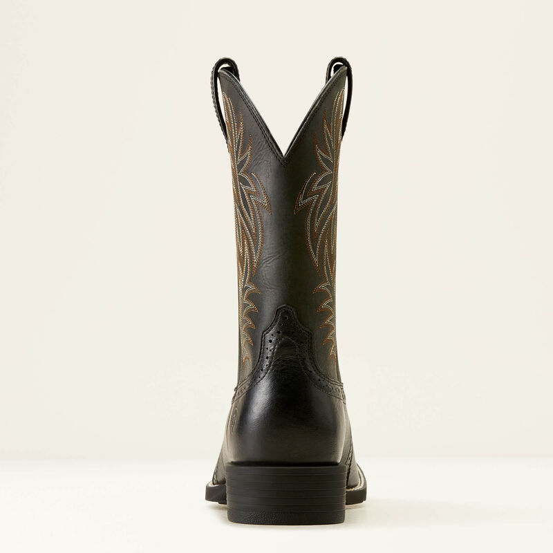 Sport Wide Square Toe Cowboy Boot Heel