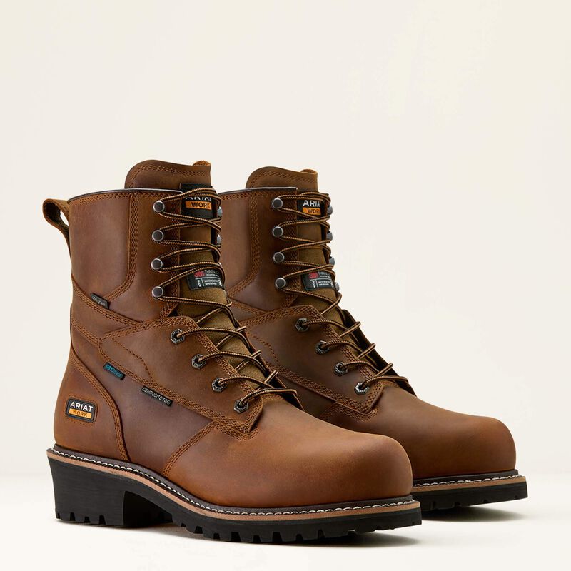 Logger Shock Shield Waterproof Insulated Composite Toe Work Boot Pair