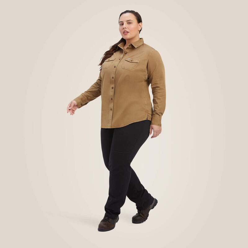 Rebar Washed Twill Work Shirt Full Plus