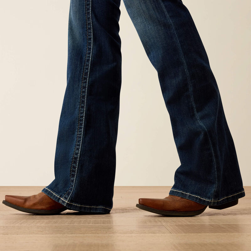 R.E.A.L. Mid Rise Stretch Entwined Festival Boot Cut Jean 03