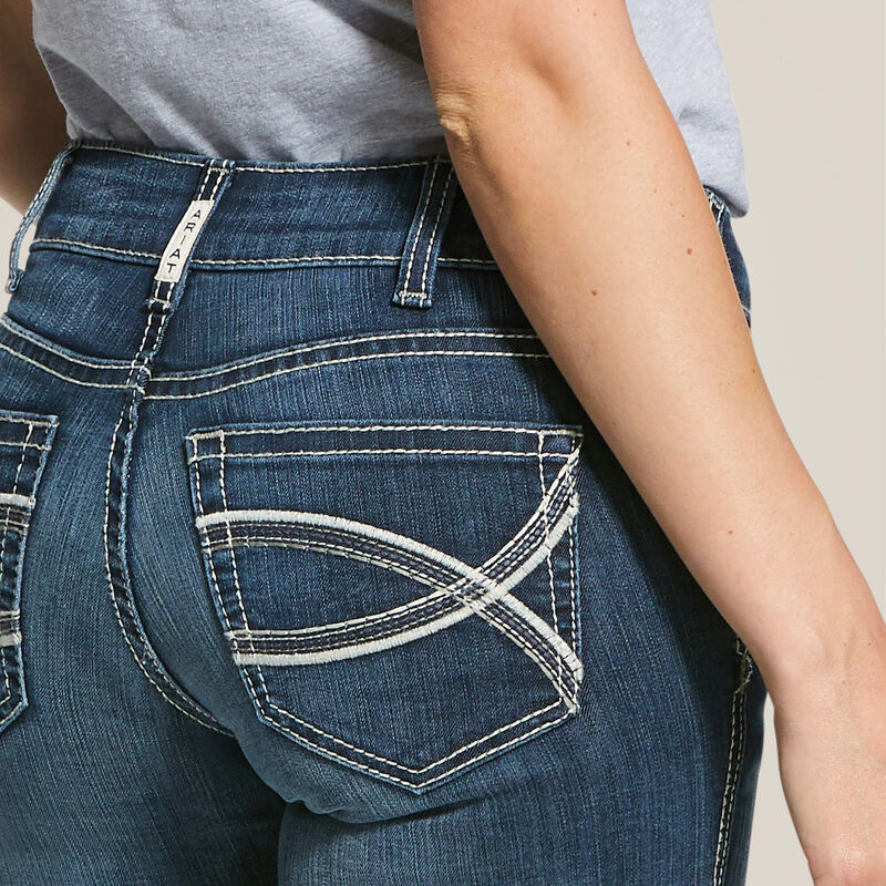 R.E.A.L. Mid Rise Arrow Fit Stretch Shayla Boot Cut Jean 04