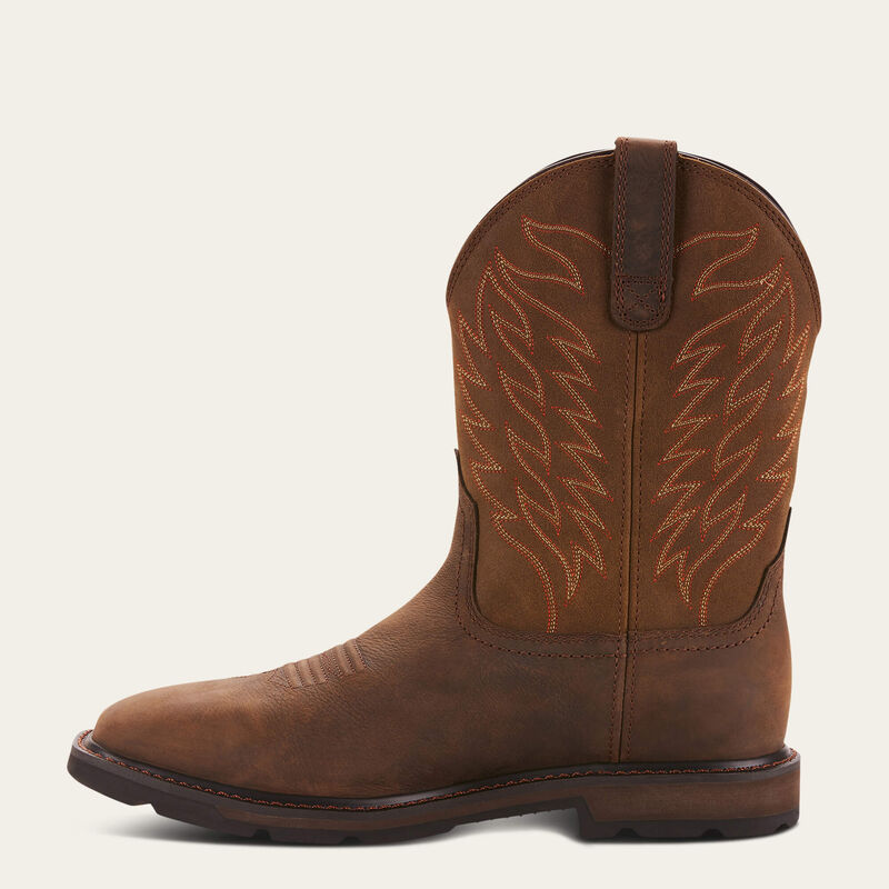 Groundbreaker Wide Square Toe Waterproof Work Boot Side