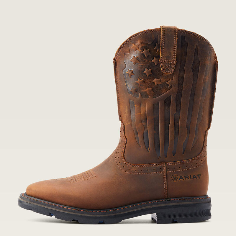 Sierra Shock Shield Patriot Work Boot Side