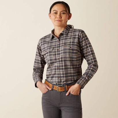 Rebar Flannel DuraStretch Work Shirt Front