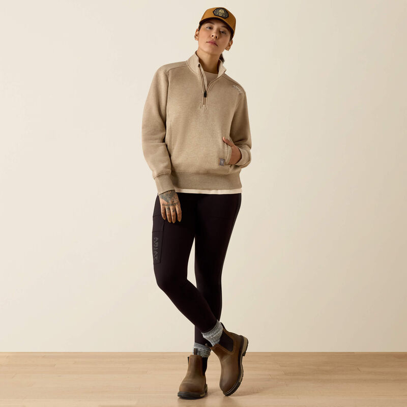 Rebar Lightweight Mock 1/2 Zip Sweatshirt Full