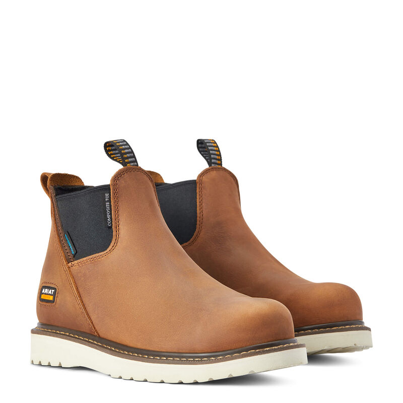 Rebar Wedge Chelsea Waterproof Composite Toe Work Boot Pair