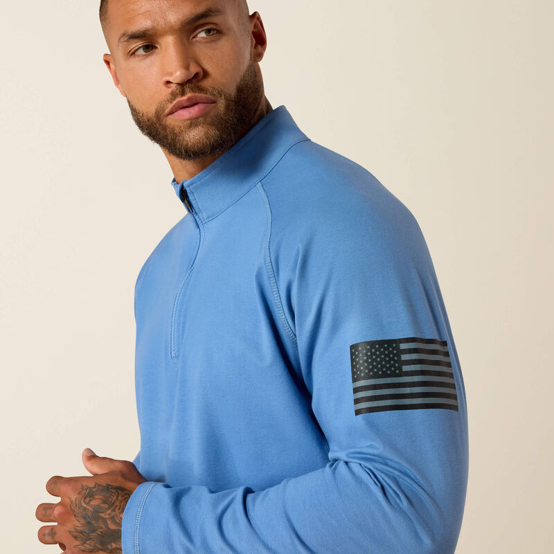 FR Combat Stretch Patriot 1/4 Zip Work Shirt 01