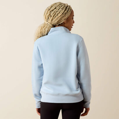 Rebar Lightweight Mock 1/2 Zip Sweatshirt Back