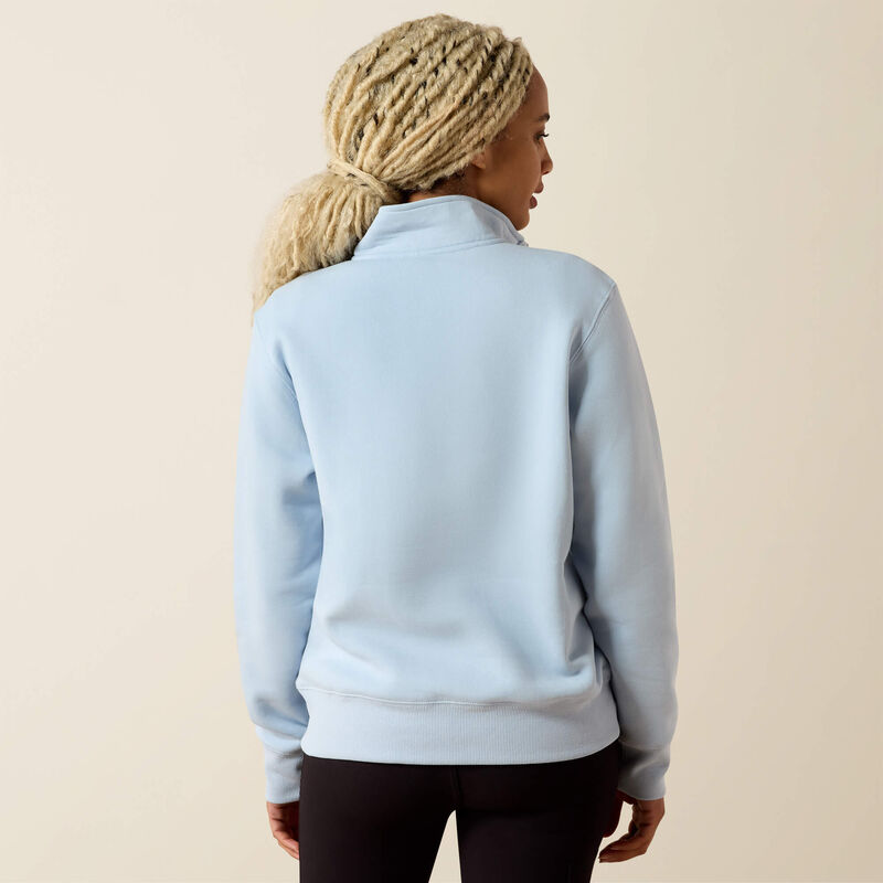 Rebar Lightweight Mock 1/2 Zip Sweatshirt Back