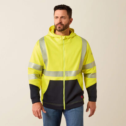 FR Hi-Vis Full Zip Hoodie Front