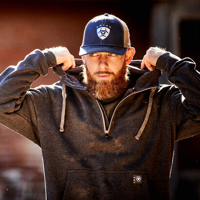 Rebar Workman 1/4 Zip Hoodie Lifestyle