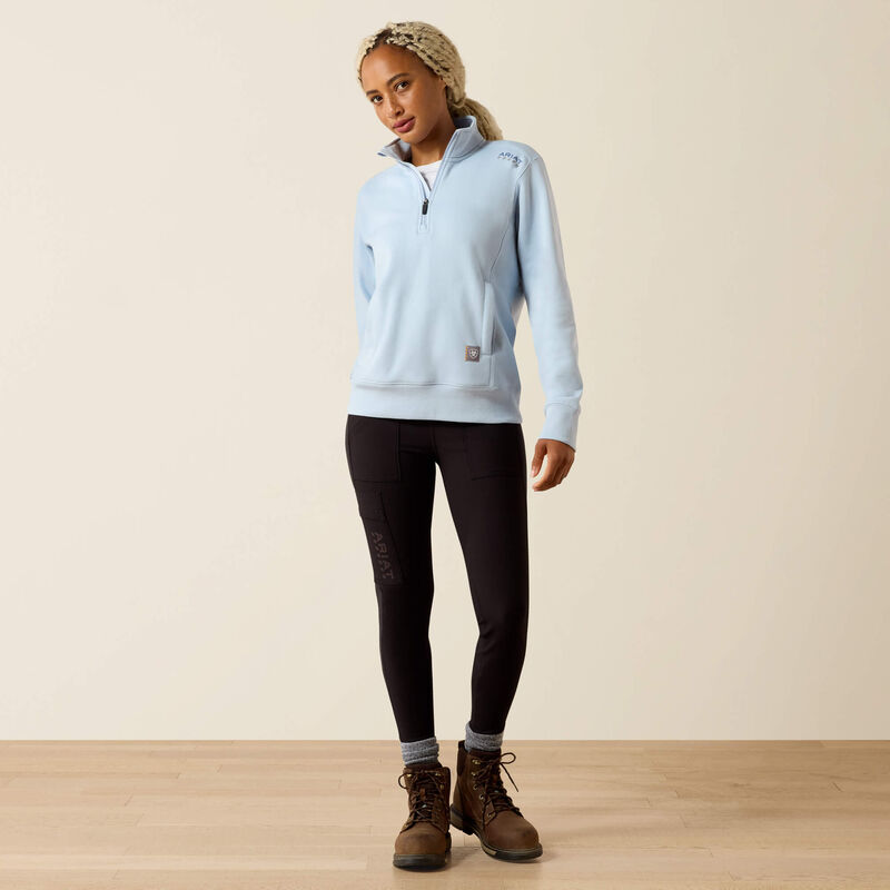 Rebar Lightweight Mock 1/2 Zip Sweatshirt Full