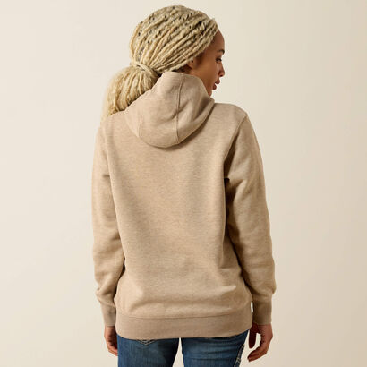 Rebar Lightweight Logo 1/2 Zip Hoodie Back