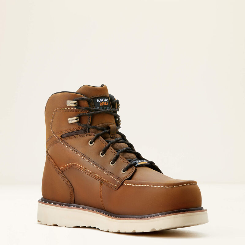 Rebar Wedge Moc Toe 6" Waterproof Composite Toe Work Boot Medial