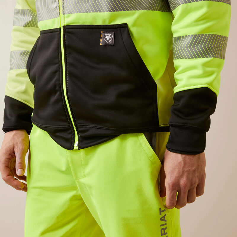 Rebar WorkTek Hi-Vis Full Zip Hoodie 02