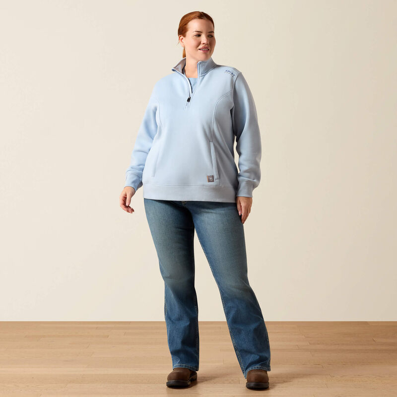 Rebar Lightweight Mock 1/2 Zip Sweatshirt Full Plus