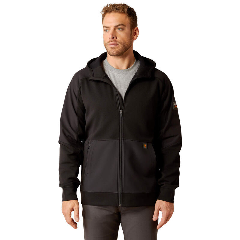 Rebar WorkTek Reinforced Full Zip Hoodie Front