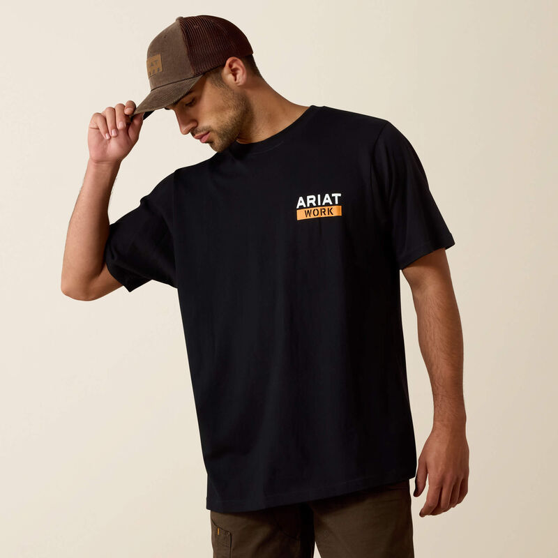 Rebar Cotton Strong Roughneck Graphic T-Shirt Back